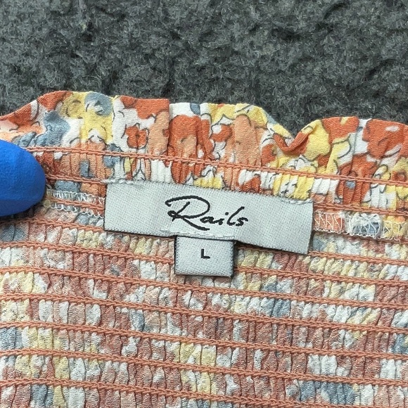 Rails Addison Smocked Waist Mini Skirt - Multi Wildflower - Size Large - Picture 2 of 4